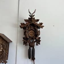 Antique 80cm German Hunter Cuckoo Clock | Carved Black ...