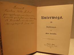 Unterwegs Erzahlungen by Marie Burmester 1909 Hardcover ...