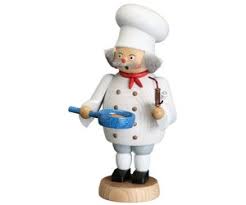 12657 Cook with Fry Pan Smoker - Nutcracker Lady Gift Shop