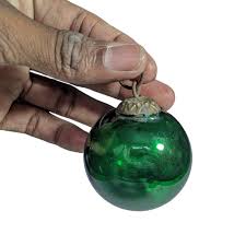 4 Pcs Original Vintage Green Glass Christmas Kugel ...