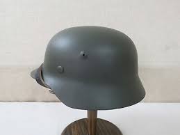 Wehrmacht Stahlhelm M35 M40 Gr.59/60 mit Helmfutter und Leder Kinnriemen | eBay