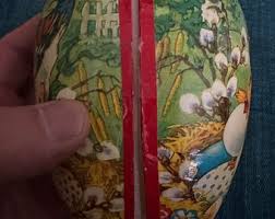 Vintage 40's Western Germany 6” Paper Mache Duck Family ...