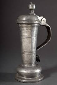 Sold at Auction: Pewter Röhrken with engraving "Maurer Ambt ...