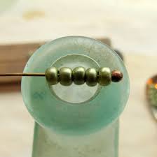 Olivine Pearl Czech Glass Seed Beads: Baroque Rocailles, 4mm ...