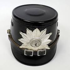 West German Berlin Police Tschako Shako Helmet