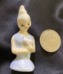 TINY GERMAN CHINA HEAD Torso DOLL MINIATURE SIZE-Blonde HAIR ...