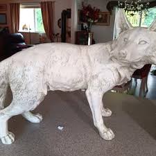Steady Fox Fiber Stone Statue