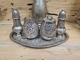 Antique Silver Plated Z.Y. India Wine Tea Coffee Set W Tray ...