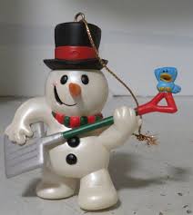 Vintage Frosty Snowman GGI Ornament Figurine 1993 Shovel ...