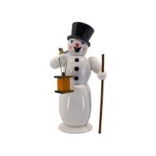 Smoking man snowman - Erzgebirgskunst-Shop