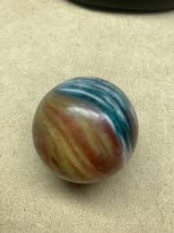 Large 15/16" 3-Stage Caged Solid Core Swirl - Old Rare Marbles