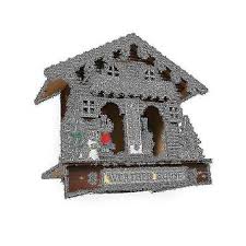 Weather House, Forest Weather House With Man And Woman, Wood Chalet Barometer Thermometer And Hygrometer Home Decoration Wall Hanging Ornaments | Fruugo EG
