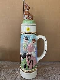 Hand Painted One Of A Kind Ceramic Stein 18 Inches Tall With ...