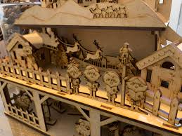 Vector File Laser Cut Christmas Village, Epiphany, Birth ...