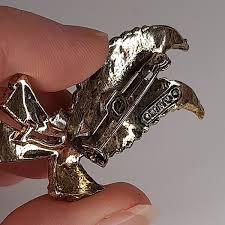 Gerry's Vtg Double Leaf / Feather TEXTURED Gold-Tone brooch / pin signed | eBay