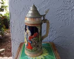 German Beer Stein, Vintage German Beer Stein, Handarbeit German Beer Stein, Gertz Beer Stein - Etsy