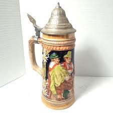 Beer Stein Gerz West Germany Lidded German Mug Vintage Cold War Era Oktoberfest | eBay Australia