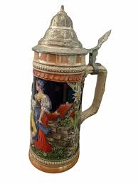 Vintage Gerz German Lidded Beer Stein Drunk Man Bar Maid Scene Stamped Signed - Etsy Australia