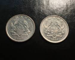Ghana Coins Penny Pence Shilling Shillings Pesewa Pesewas ...