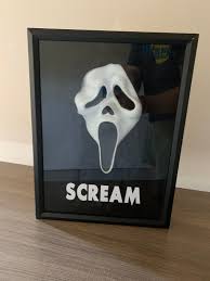 Scream Movie Ghostface Mask Horror Prop Replica Shadowbox ...