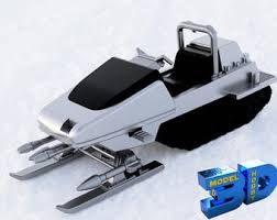 Polar Battle Bear Skimobile 3d STL Files for 3.75" / 6" / 12 ...