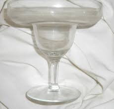 Glass Shrimp Compote Margarita pedestal Vintage Glass Set of ...