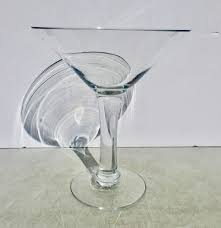Giant Martini Studio Glass Vintage 80s' | Chairish