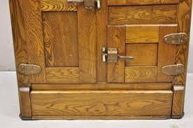 Antique Simmons Hardware Co White Clad Oak Wood Ice Box ...
