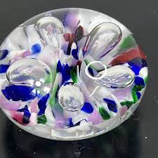 Paperweight Art Glass Gibson Stamped Signature Controlled ...
