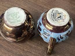 Collection of 7 Different Copper Luster Mini Pitchers & Bowl ...