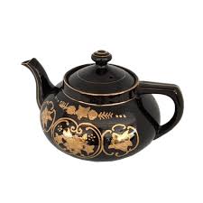 Vintage Black and Gold musical Teapot
