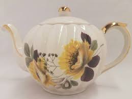 Vintage GIBSONS TEAPOT STAFFORDSHIRE England with Yellow Daises Flowers Floral | eBay