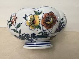 Asian Porcelain Planter Pot Flower Pot - Multi Color Floral and ...
