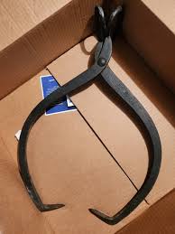 Antique Primitive Metal Ice Block Clamp Log Holder Handle ...