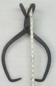 old large steel ICE Block TONGS - Primitive Rustic Farm Barn ...