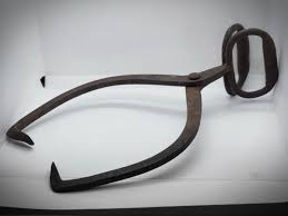 Antique 17” Cast Iron Ice Block Tongs Primitive Vintage Hay ...