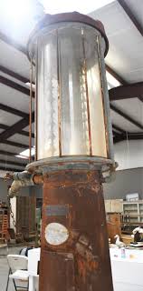 Sold at Auction: Gilbert & Barker Visible Gas Pump w/ glass tank / 107"H, 32" x 22"