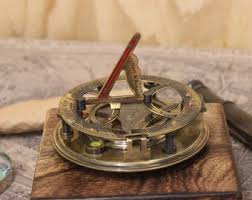 Antique Gilbert and Sons Compass Sundial Copper Dial - Etsy