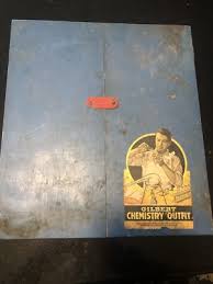 Vintage 1936 GILBERT CHEMISTRY OUTFIT RARE BLUE WOODEN CASE ...