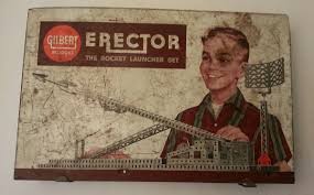 Vtg 1959 Gilbert # 10053 Erector The Rocket Launcher Set -Motor Works- Instruct. | eBay