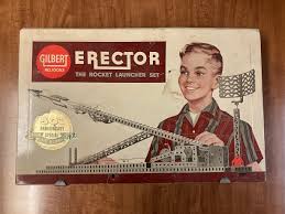 Vtg A C Gilbert Erector Set 10053 The Rocket Launcher 50th Anniv Rocket Inc 1959 | eBay