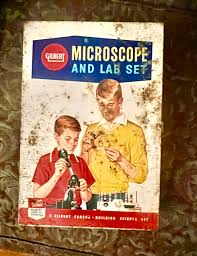 Vintage Gilbert Microscope and Lab Set. Metal Case, Real ...