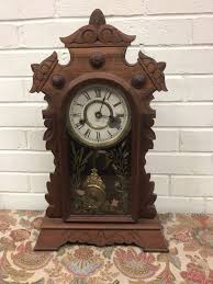 ANTIQUE 1890'S NEW HAVEN CROWN DROP 1 DAY STRIKER MANTEL ...