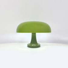 Bauhaus Wide Blue Yellow Green Mushroom Table Lamp