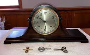 1930's Antique Herschede Mantel Shelf Clock Working With ...