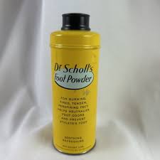 Dr Scholl's Foot Powder Vintage Tin 3 Oz Yellow Black Cap No ...
