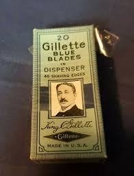 Rare Vintage GILLETTE 20 Blue Razor Blades & Dispenser ...