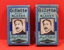 Vintage GILLETTE Blue Blade Razor Blades - Lot of 9 New ...