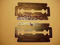 2 BLUE VTG MEN'S RAZOR BLADES BERKELEY FINEST SPRING STEEL N JERSEY USA COLLECT | eBay