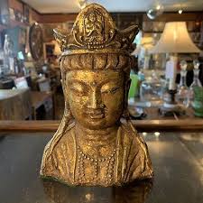 Pair Of Early 20th Century 8” Cast Iron Buddha Statues | eBay